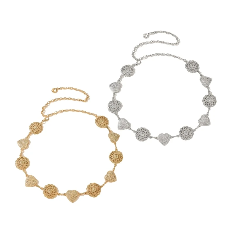 SZL пояс с цветочным сердечком цепочкой для платья женщин на талию ковбойский