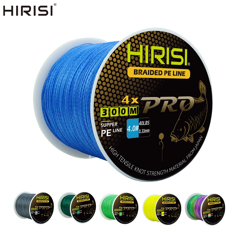Hirisi Плетеная Полиэтиленовая Леска 300 М 4 Нити 15-50 Фунтов Тест Мультифиламентные
