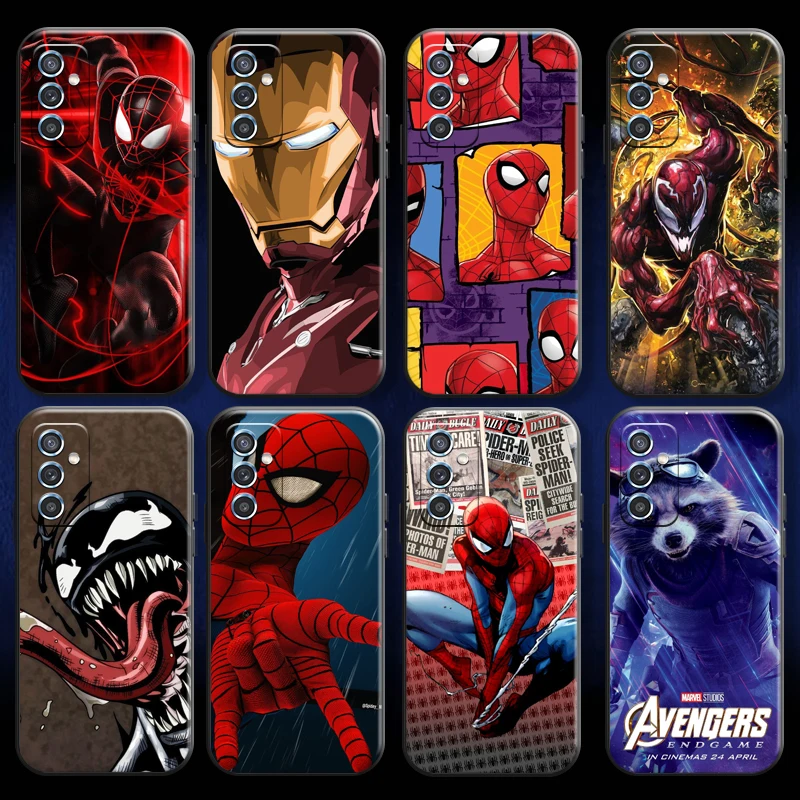 

Marvel Iron Man Venom Spider Man For Xiaomi Mi 11 Lite POCO X3 Pro GT NFC M3 Pro Phone Case Liquid Silicon Coque Carcasa Soft