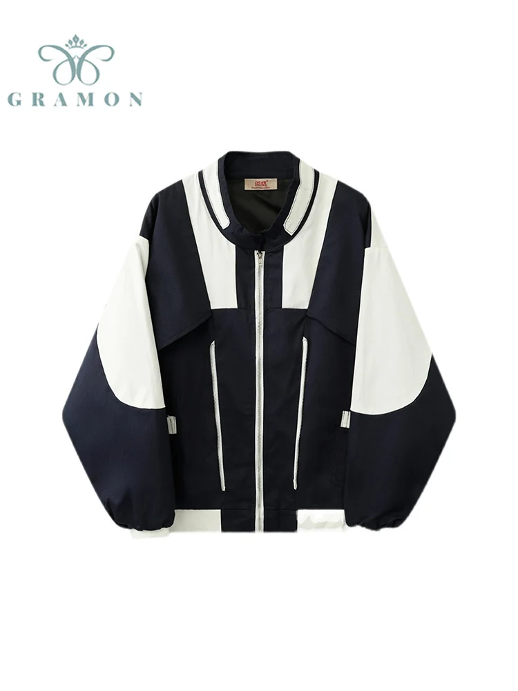 

Bomber Jacket Women 2022 Autumn Fashion Korean Contrast Color Baseball Jacket Female Loose BF Style Top Casual Outerwear Femme