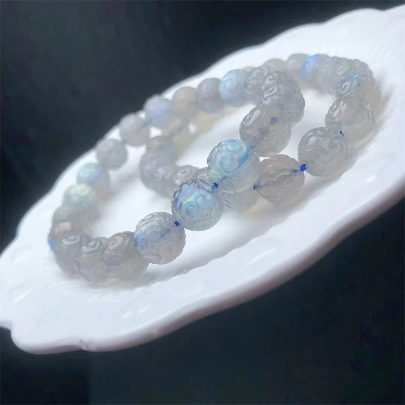 Браслет из натурального Лабрадорита мозаика бисера для женщин и мужчин изящный