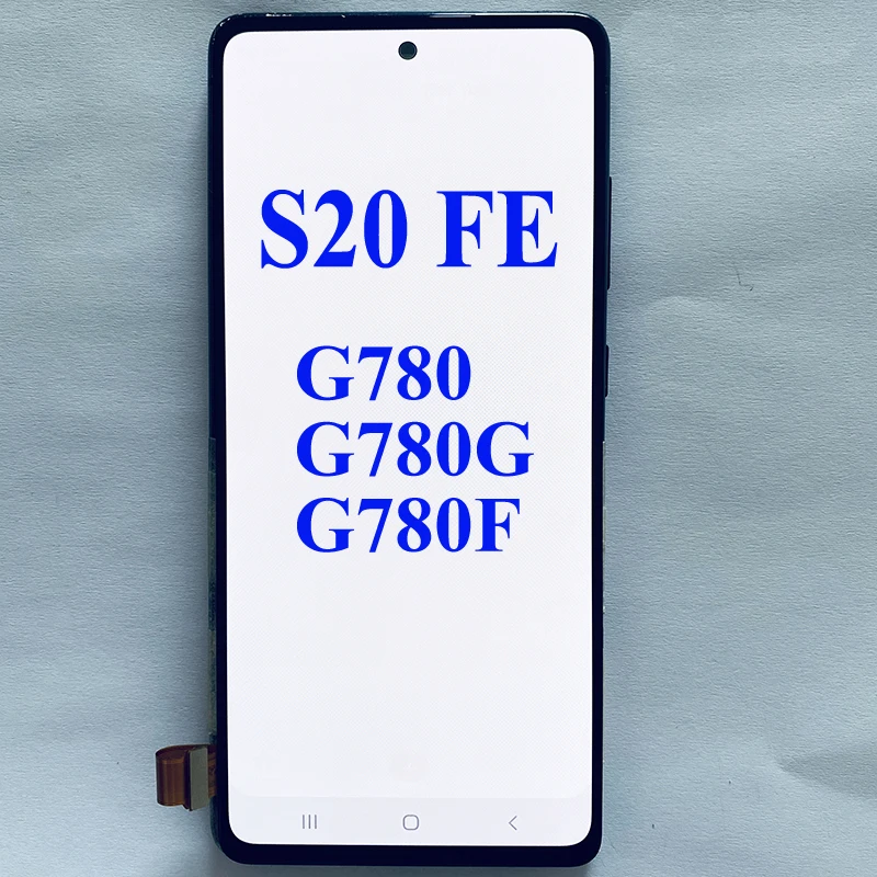 Дисплей Super AMOLED для Samsung Galaxy S20 FE G780F G780G G780, сенсорный экран с рамкой S20fe, экран с красными тенями