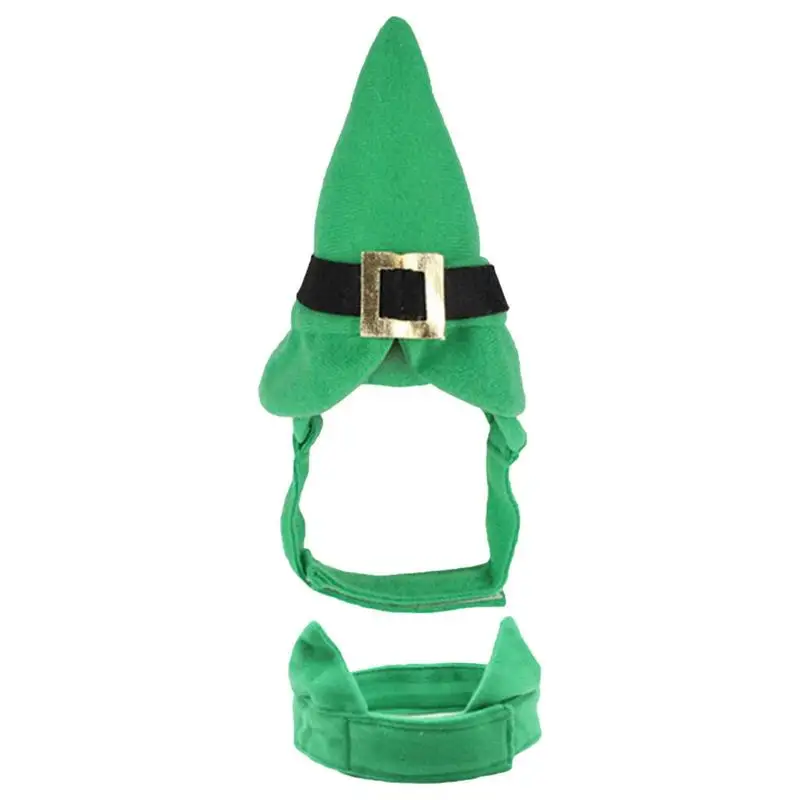 

Christmas Cat Dog Hat Elf Foot Straps St. Patrick's Day Hat Head Wear Accessories Irish Leprechaun Top Hat For Cats Small Dogs