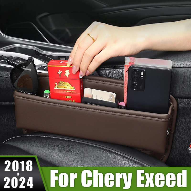 

For Chery Exeed VX TX TXL LX ET-i Hybrid 2018 2019 2020 2021 2022 2023 2024 Car Seat Crevice Slot Storage Box Built-in Gap Bag