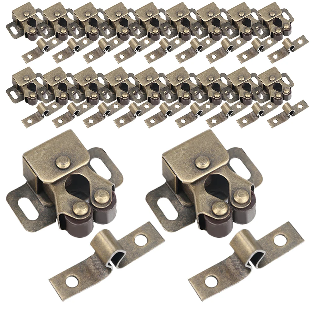 

20pcs Closet Door Closing Wardrobe Closet Door Roller Screen Door Rollers Cabinet Latches Double Roller Catch