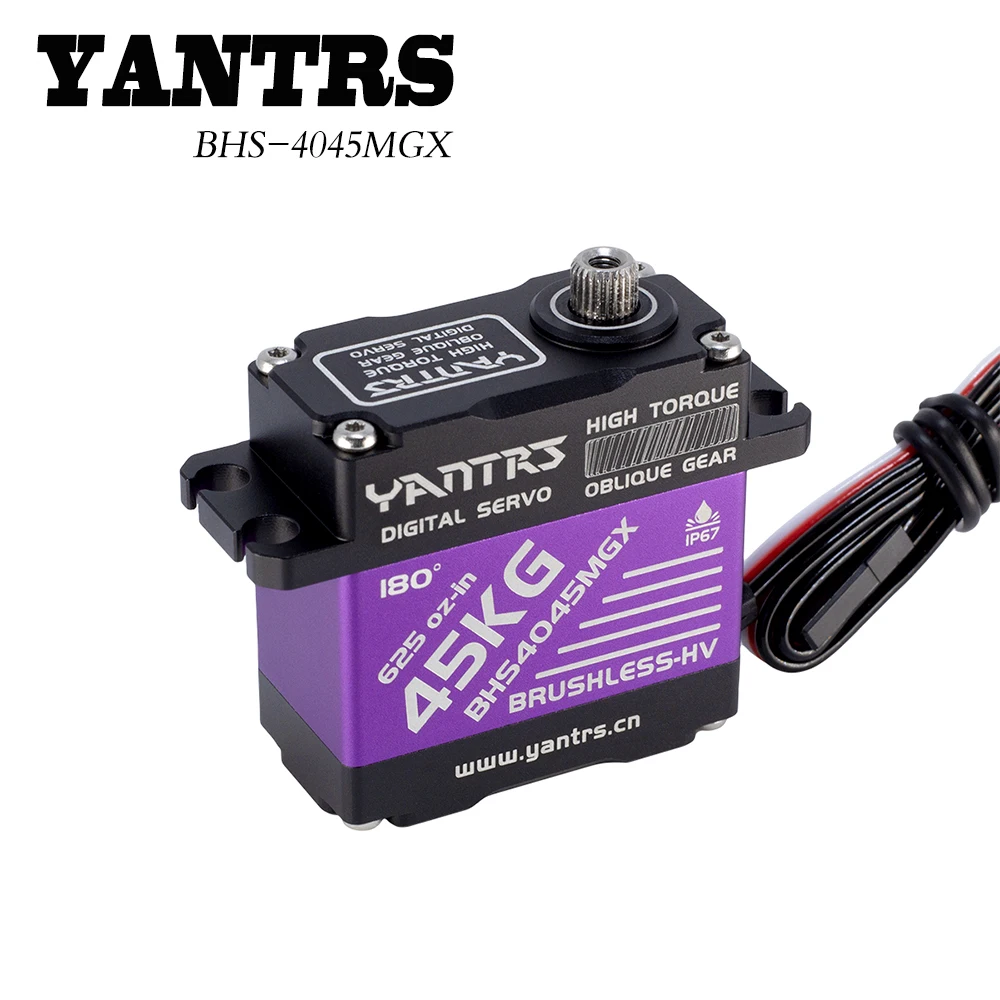 

YANTRS 45KG Brushless Waterproof Servo All Steel Helm 180°270° High Speed 8.4HV Digital High Torque Accessories BHS-4045MGX