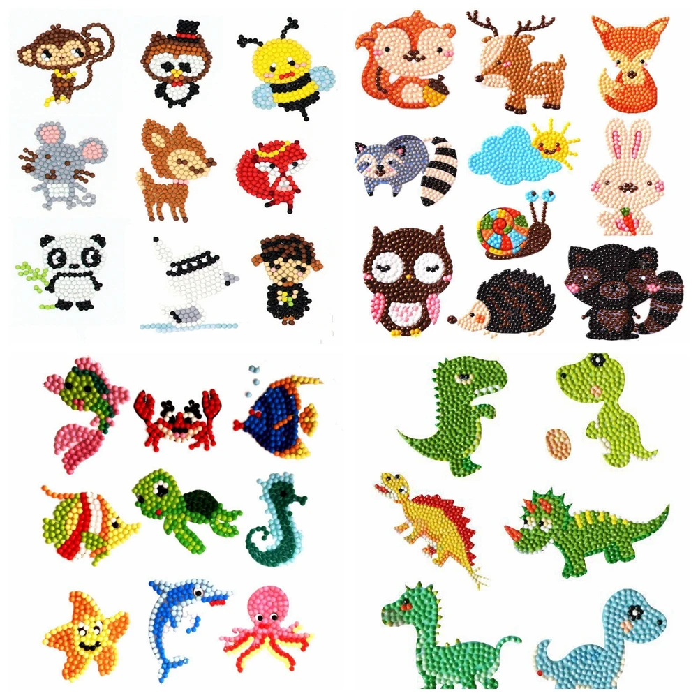Набор для рисования алмазами 5D милый мультяшный динозавр животное картина по