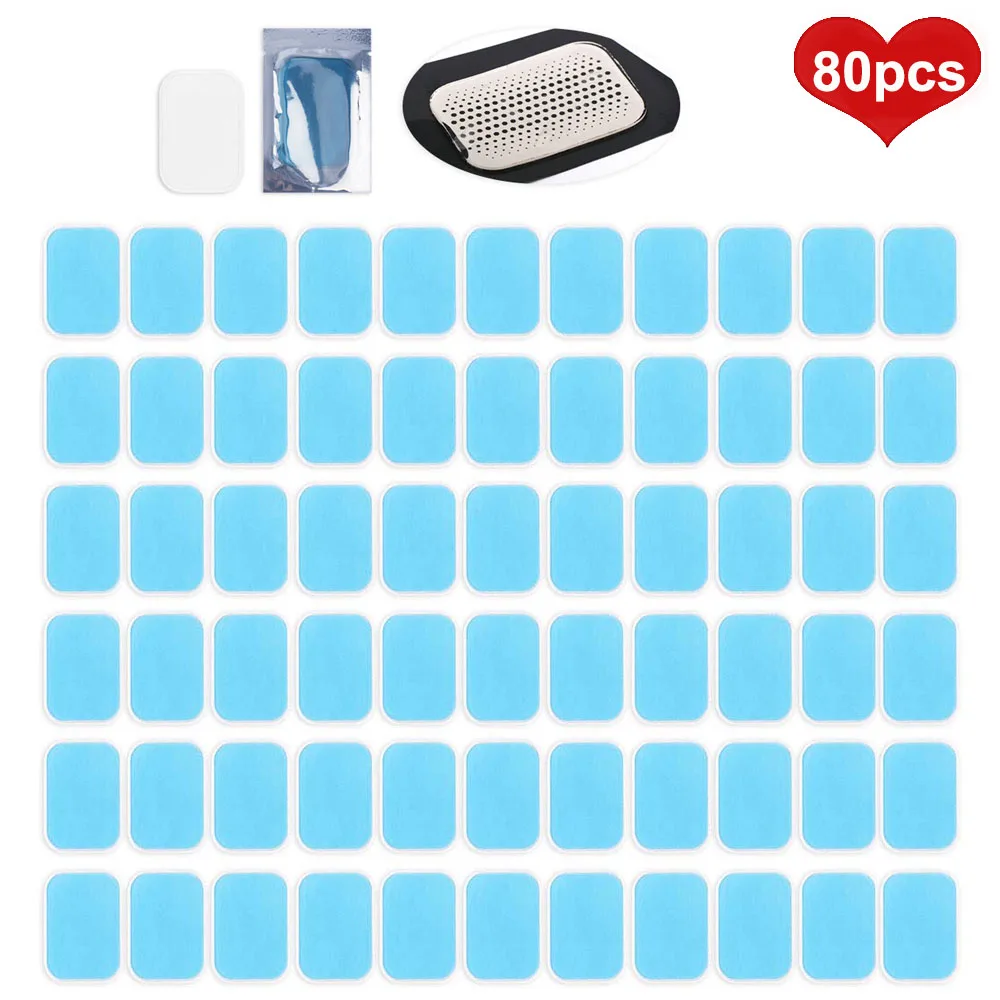 

80pcs Replacement Gel Sheet for Abdominal Belt Toning Muscle Toner ABS Stimulator Hydrogel Sticker Trainer Accessories