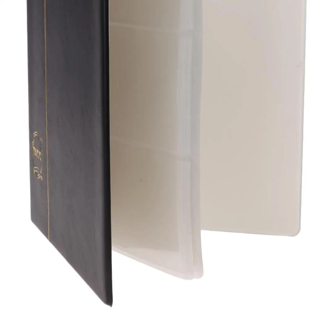 

Home Decor Leather Paper Money Album 20 sheets Collection Books Black