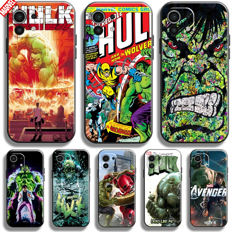 

Marvel Hulk Avengers For Xiaomi Mi 11 Lite 11 Pro 11 Ultra Phone Case Soft Silicon Coque Cover Black Funda Captain America