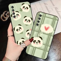 cartoon cute panda bear phone case for huawei p smart z 2019 2020 2021 p40 p30 p20 p10 lite 5g coque carcasa liquid silicon