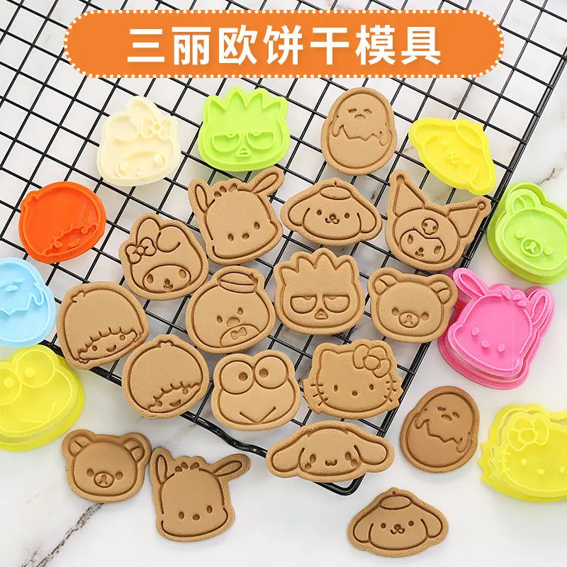 

Милые аксессуары Sanrio Мультяшные Hello Kittys Kuromi My Melody Cinnamoroll мини формочки для печенья милые красивые 3D инструмент для выпечки для девочек