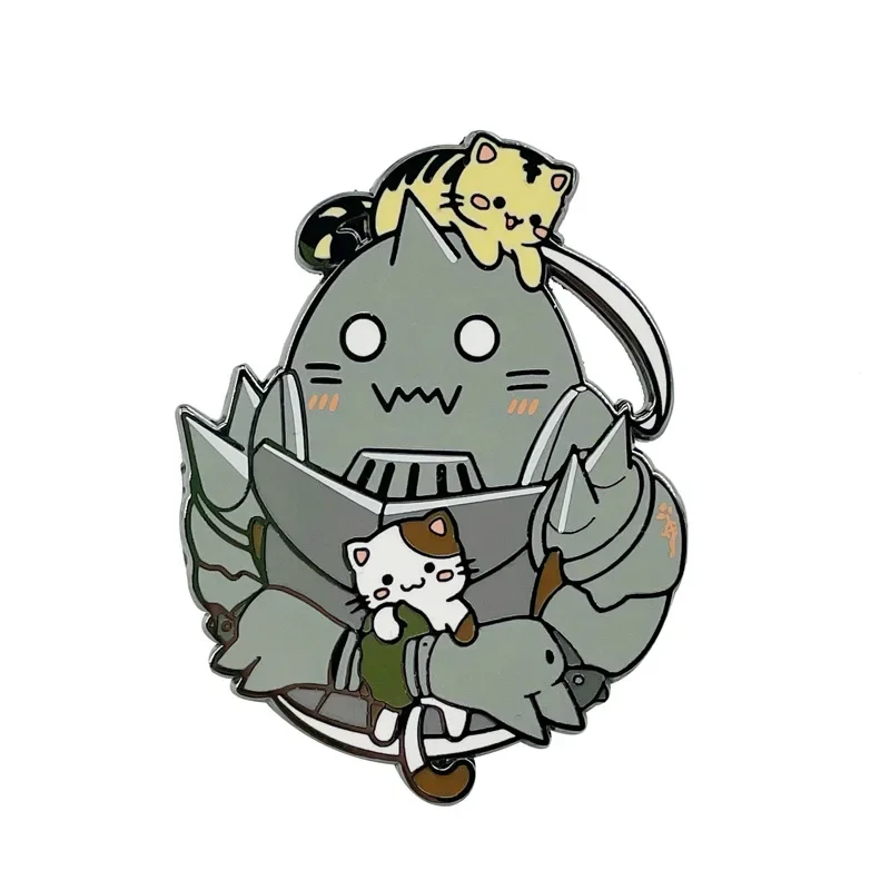 

Anime Lovers Accessories Fullmetal Alchemist Alphonse Elric Cute Cartoon Metal Alloy Enamel Clothes Bag Lapel Badge Brooch Pin