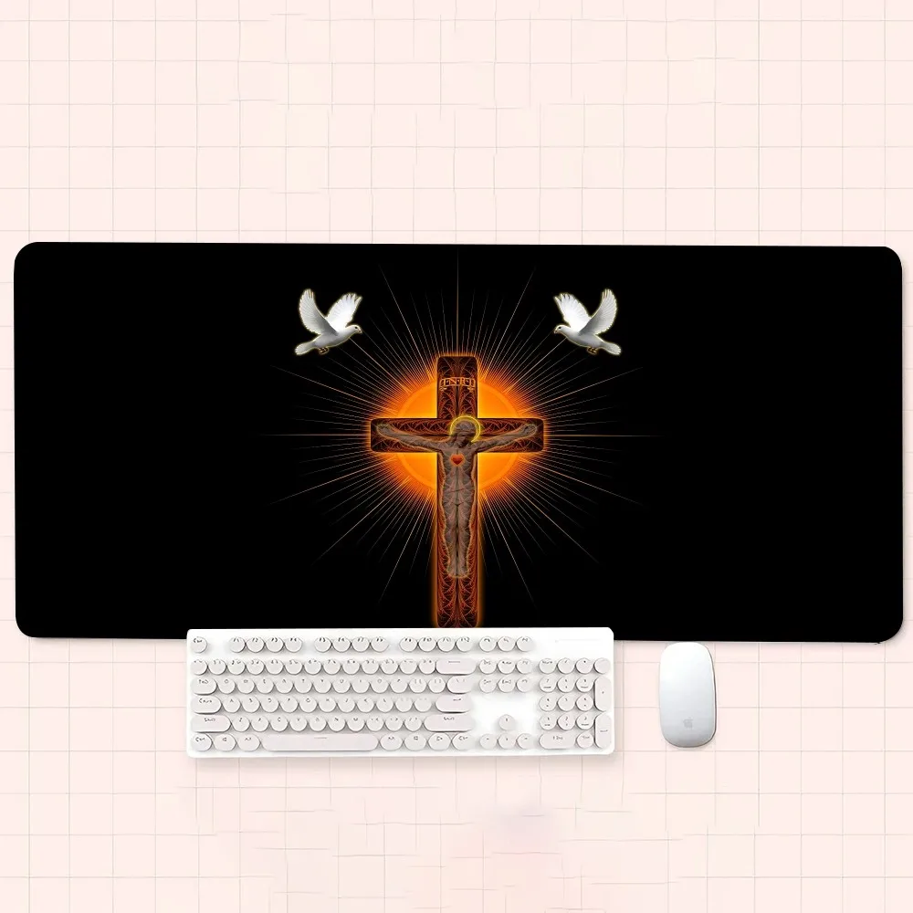 Кристианский крест крутой коврик для мыши новые поступления большой игровой L XL