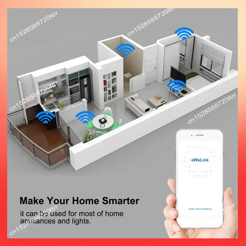 Фото ABNR Ewelink Smart Switch 4-канальный интеллектуальный переключатель Wi-Fi Bluetooth Беспроводной сухой контактный релейный переключатель 7-32 В №3