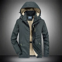 mens plus velvet thickening outdoor jacket winter new fashion casual hooded coat windproof warm cotton jackets coats xxxxl