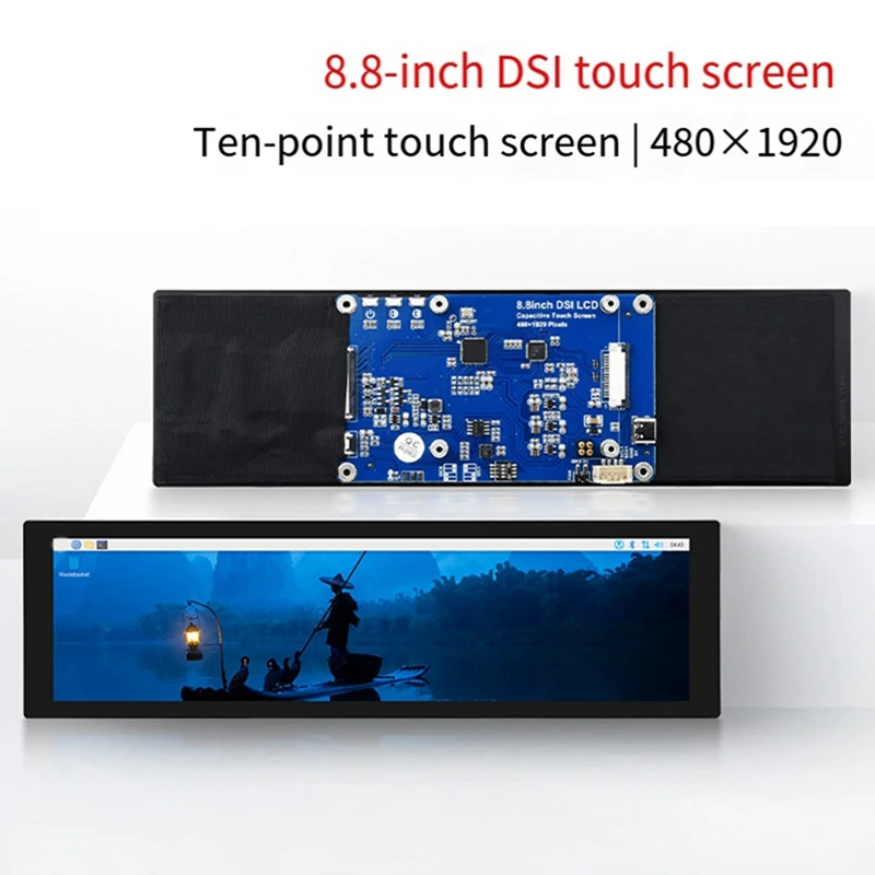 Фото Супер-распродажа: 8,8-дюймовый сенсорный дисплей DSI MIPI LCD 480x1920, ультраширокая панель для портативного монитора RPi-RK-P4 №5