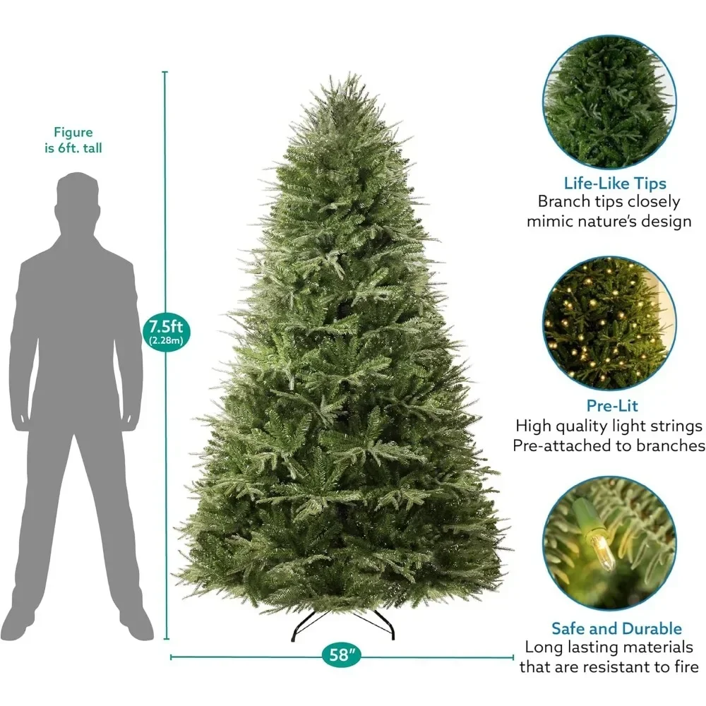 Искусственная рождественская елка Camden длиной 7 5 футов с ножной педалью 2755