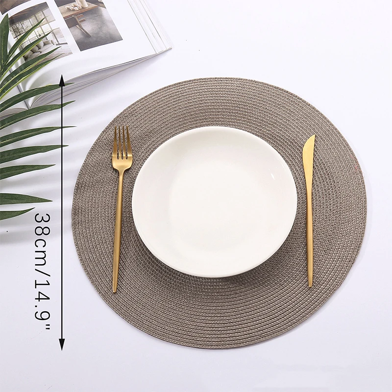 Рождественские круглые плетеные салфетки 38 см