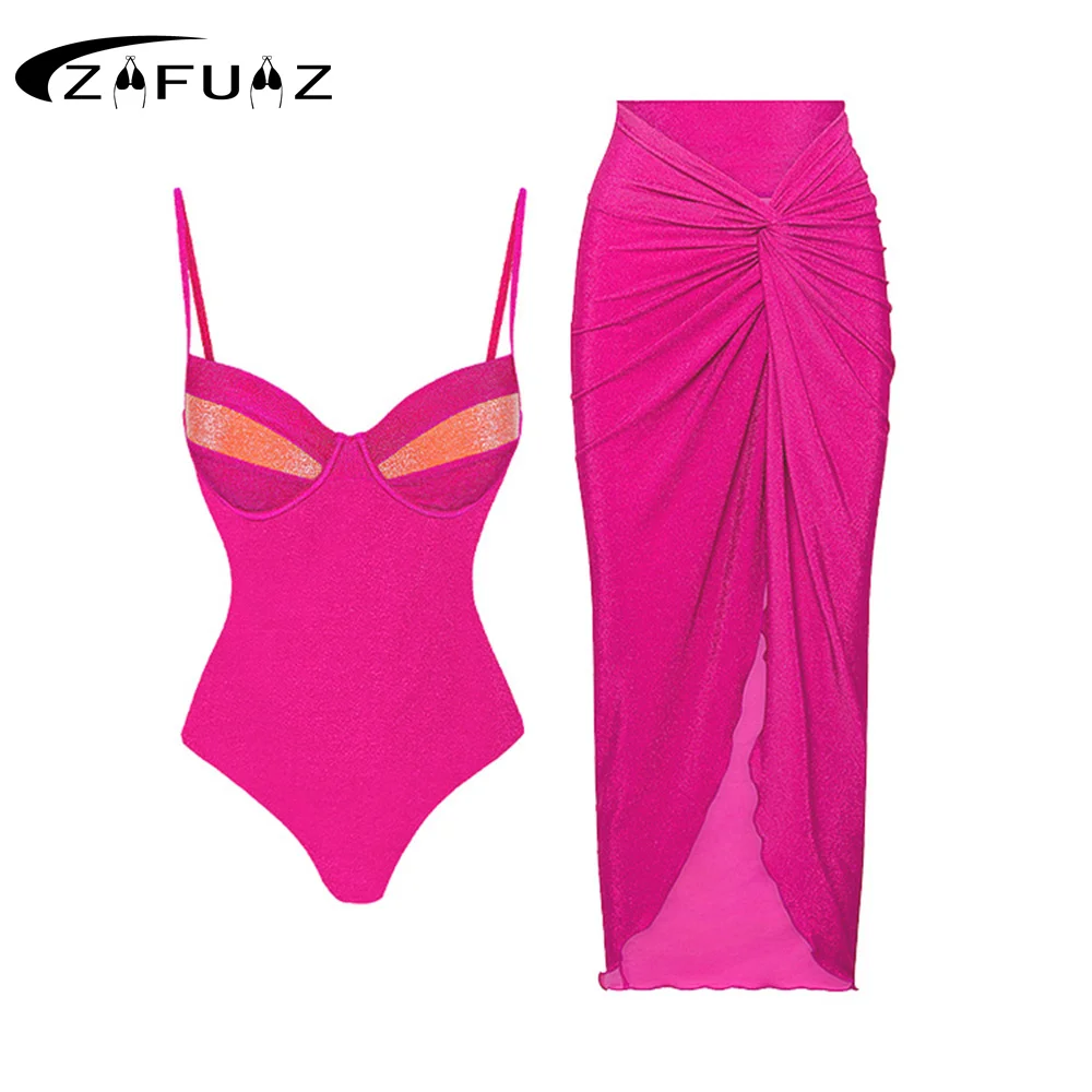 

Sexy 2023 Women Swimwear Push Up Swimsuit Skirt One Piece Monokini Bikini Set Beachwear Girl Brazilian Bathing Suit Summer Dress