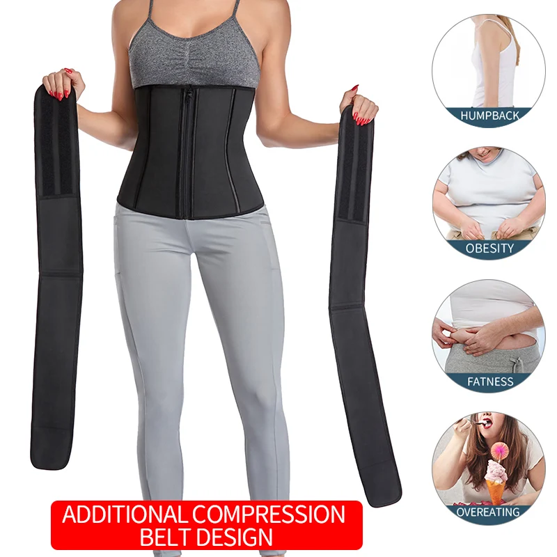 Waist Trainer Neoprene Body Shaper Detachable Trimmer Belt Women Tummy Slimming Sheath Sweat Shapewear Gym Belly Shapers Corset