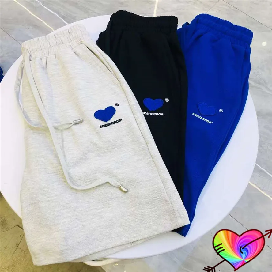 

Ader Error Twins Shorts 2022 Men Women 1:1 Blend Blue Embroidered Logo Ader Error Shorts Drawstring Breeches