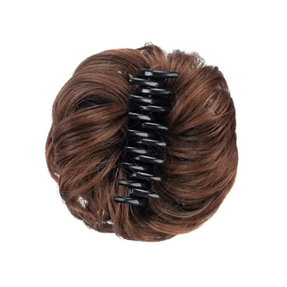 Зажим для булочки синтетический шиньон парик вьющиеся волны пончик