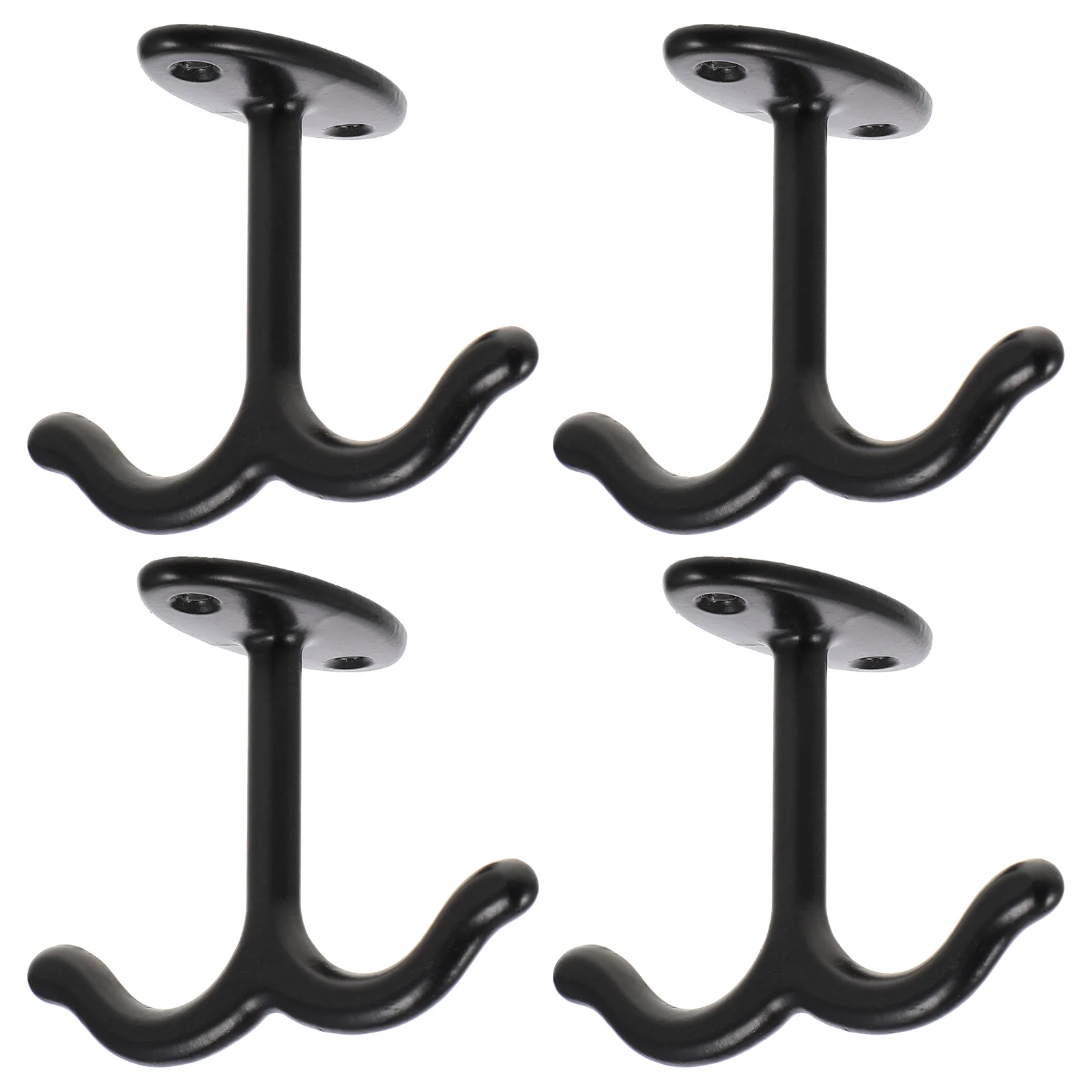 

Double Prong Ceiling Towel Hook: 4pcs Zinc Alloy Double Prong Hanging Hooks Robe Coat Clothes Hat Plants Hangers for Cabinet