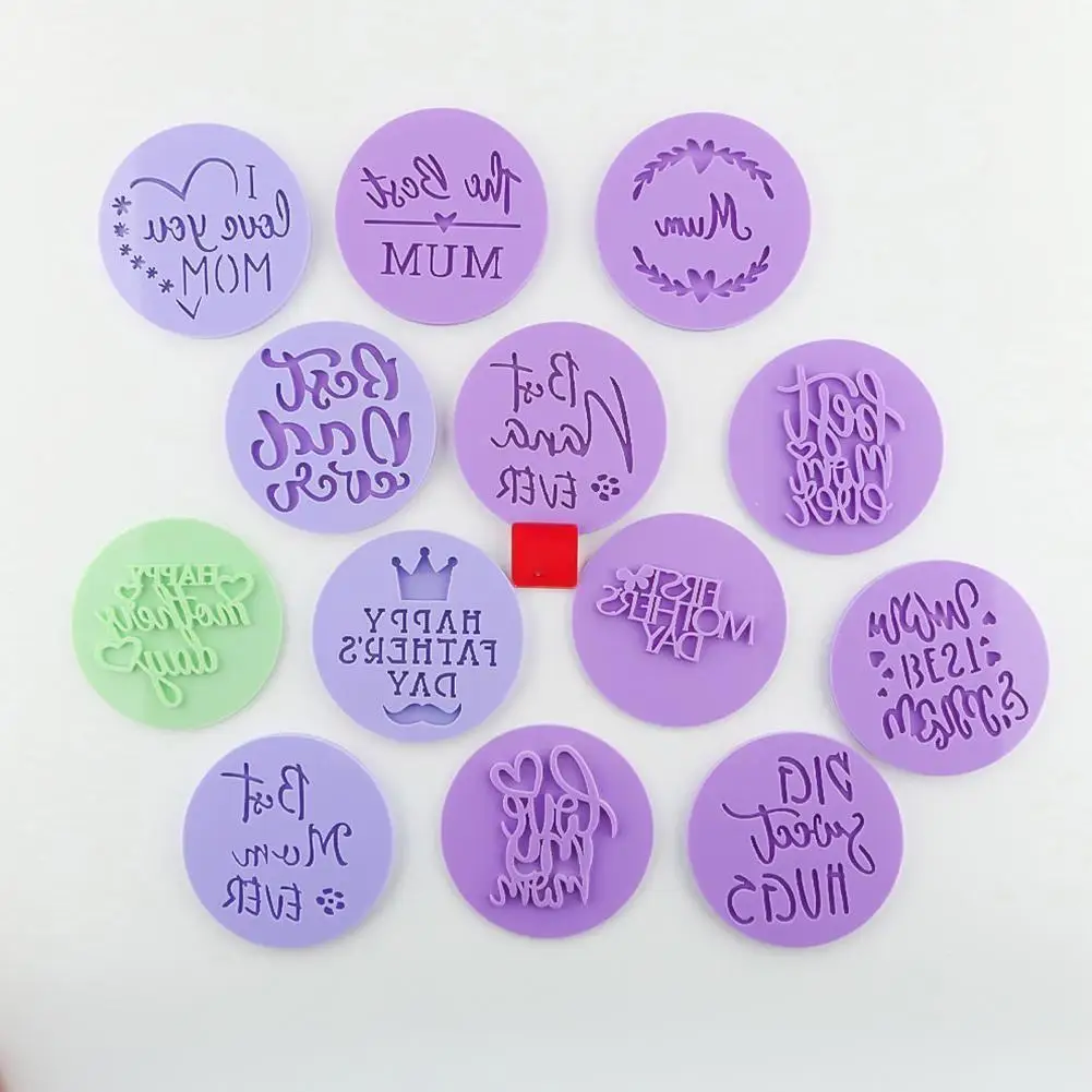 

NEW Happy Mother Day Thank You Letter BEST MOM Embossed 3D Stamp Cake/Cookie Cutter Cake Fondant Decorating Mold Tools Moul F3F9