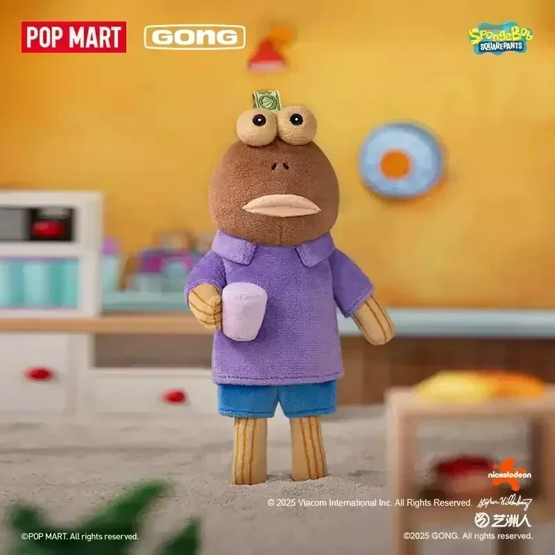 Фото POP MART GONG Серия Bikini Bottom Buddies: Загадочная коробка-сюрприз (Blind Box), коллекционные фигурки, игрушки, милые аниме-фигурки, настольные украшения №1