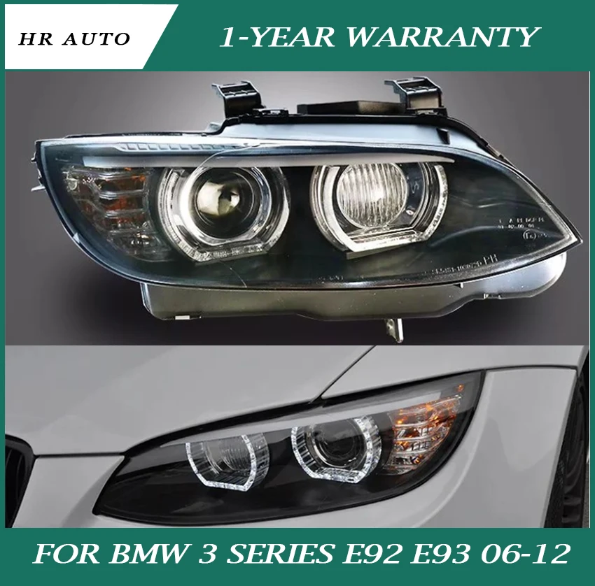 

Автомобильные фары для BMW 3 серии E92 E93 2006-2012, высококачественные светодиодные U-образные глаза ангела, двойная оптическая линза в сборе