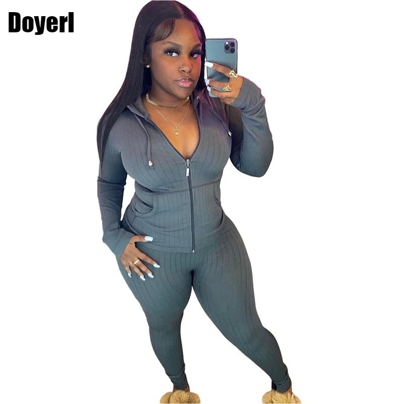 Осенние спортивные женские костюмы из двух предметов толстовки для фитнеса