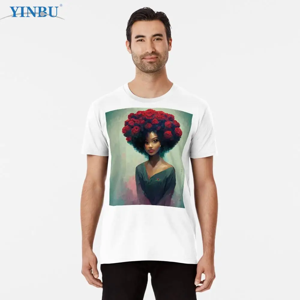 

Футболка мужская розовая хлопковая с графическим принтом, модная уличная одежда, с вдохновением для красивой русалки в африканском стиле