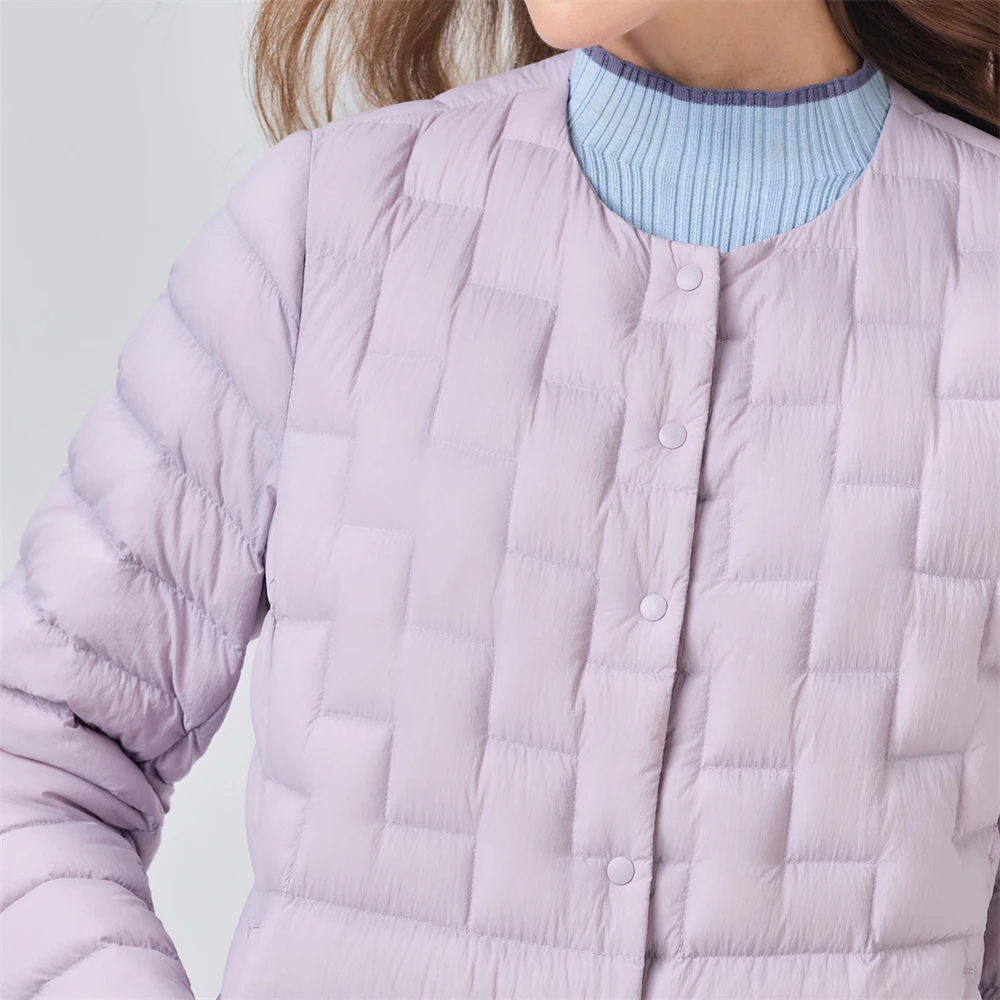 TANBOER Indoor Solid Warm Women Duck Down Puffer Jackets Fill Power 600+ Winter Wears TB330022