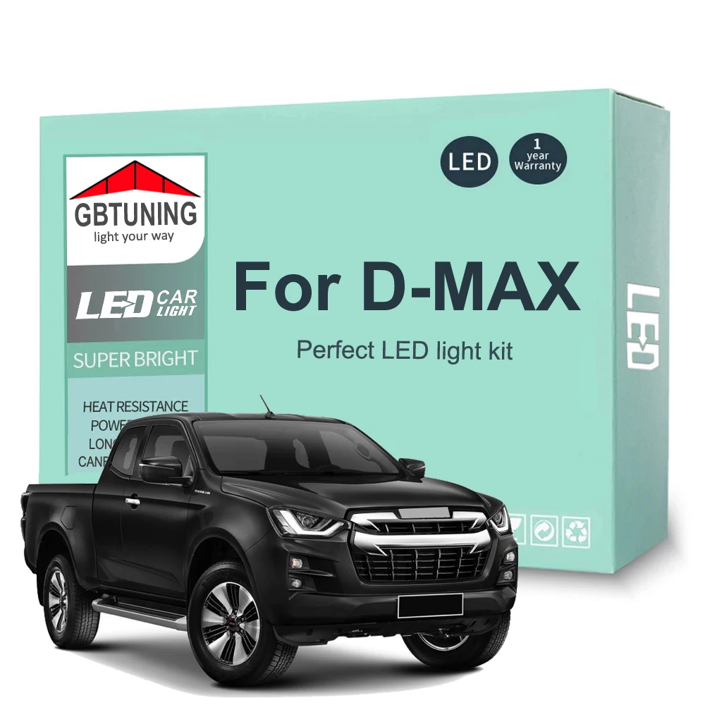 

8Pcs LED Interior Light Bulb Kit For Isuzu D-MAX Dmax 2002-2015 2016 2017 2018 2019 2020 2021 Car Map Dome Trunk Canbus No Error