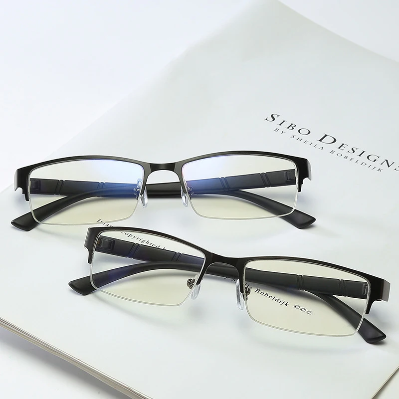 

New Trend Reading Glasses Reading Glasses Men and Women High Quality Half Frame Diopters Business Office Men Reading Glasses