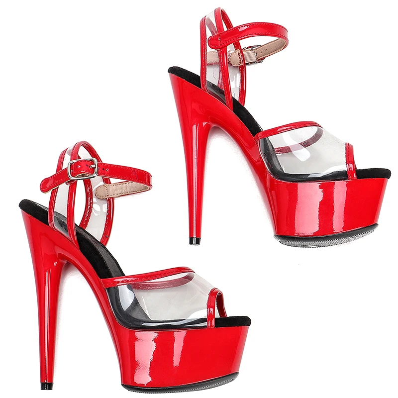Leecabe 15CM/6Inch Women's Platform Sandals  party High Heels Shoes Pole Dancing Shoes