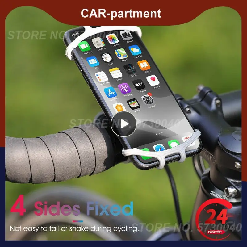 

5 Colors Bicycle Mobile Phone Mount Anti-slip Motocycle Handlebar Smart Phone Holder For All Smartphones Bicycle Accessories