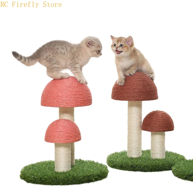 

Cat Scratching Post Mushroom Cat Grind Teeth Toy Cat Scratch Board Furniture Protect Pet Health Sisal Scratcher Sisal Ball.