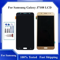 super amoled for samsung j7108 lcd touch screen display withtouch screen digitizer assembly for samsung j7108 screen display