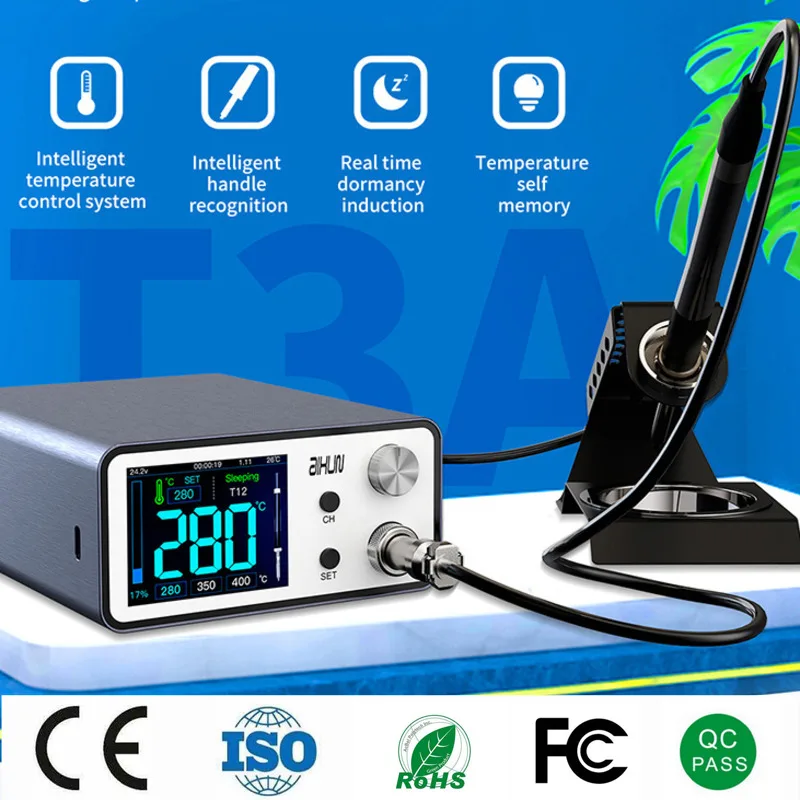 

Aixun 200W T3A T3B Smart Soldering Station With T12 T245 936 Handle Soldering Electric Welding Iron Tips for SMD BGA Repair Tool