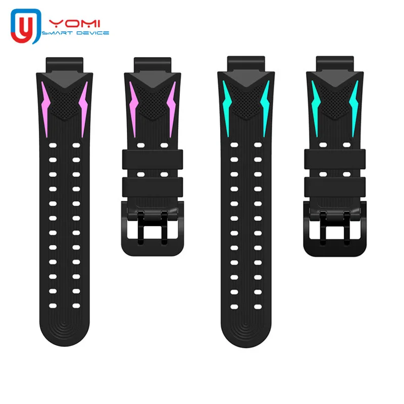 

Ремешок для детских часов, сменный Силиконовый водонепроницаемый браслет для смарт-часов, легкое снятие, 16 мм, умные аксессуары