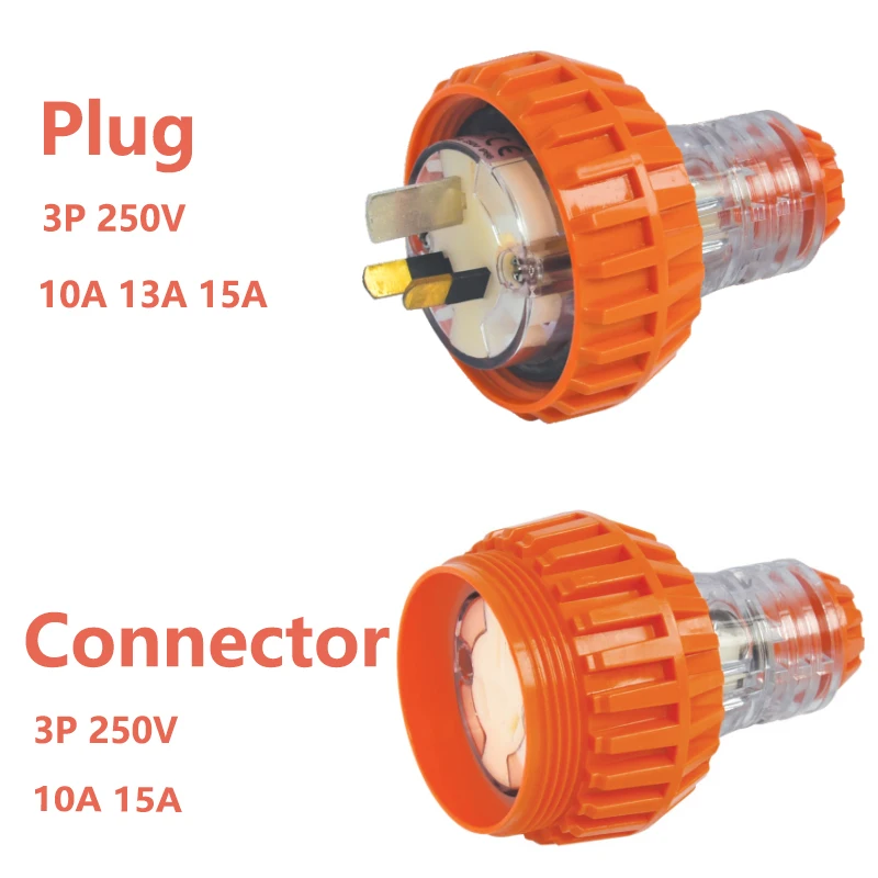 

3P 13A Industrial Plug and Socket 3P 10A Electrical Connectors IP66 Outdoor Waterproof Plugs 3P 15A MALE FEMALE