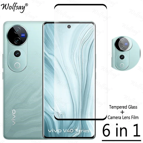 Закаленное стекло с полным покрытием для Vivo V40 Pro, защитная пленка для экрана Vivo V40 V 40 Pro, стекло для объектива камеры Vivo V40 Pro
