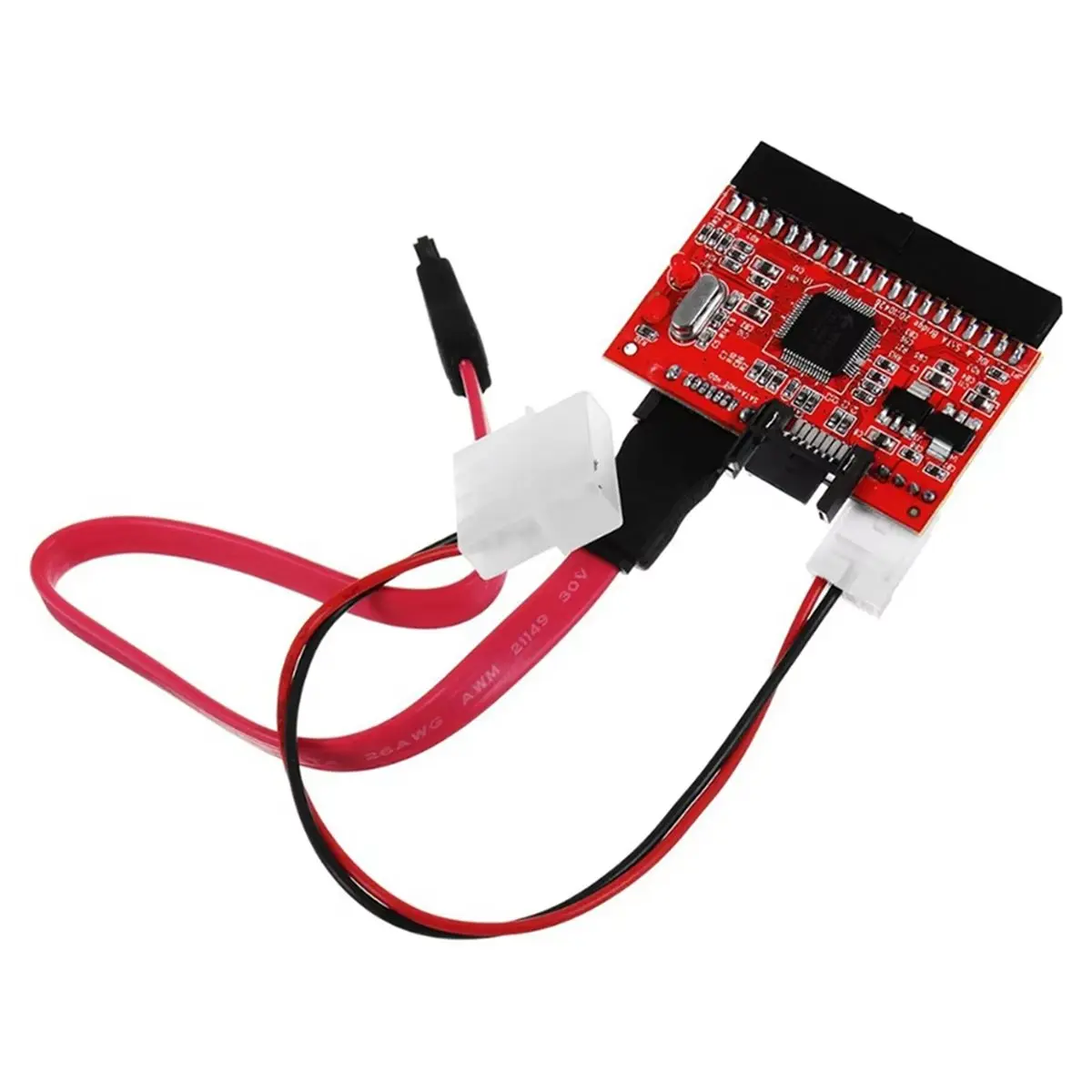 Фото Адаптер-конвертер A10I 2-в-1 IDE-SATA / SATA-IDE 3,5 дюйма, 40-контактный, для DVD, CD, HDD, двунаправленная передача данных, кабель SATA для ПК №1