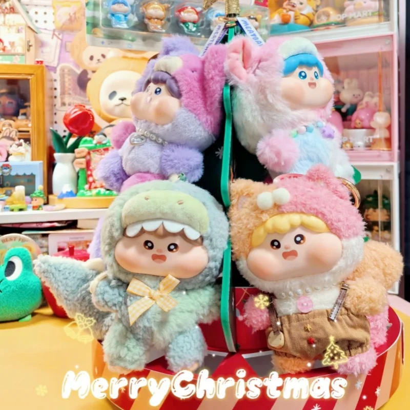 В наличии Пушистый фрикадельки серии V2 Слепая коробка Виниловая кукла с лицом