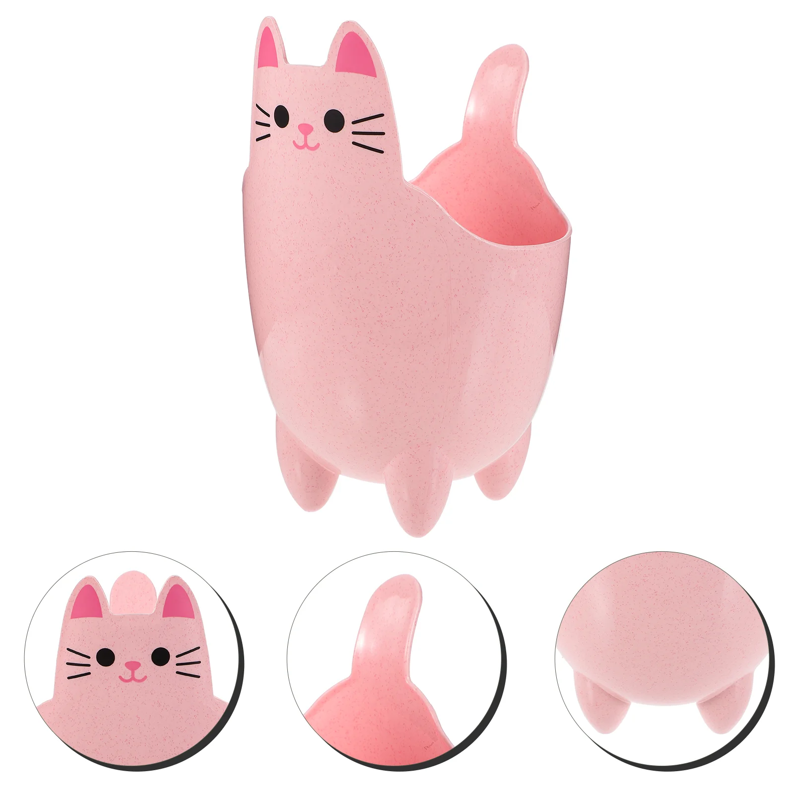 

Cat Shaped Trash Can Garbage Kawaii Small Waste Basket Desk Mini Desktop Pink Cans