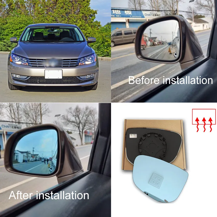 Зеркало заднего вида левое и правое стекло белое с широким углом нагрева для Great