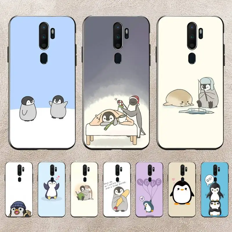 

Cartoon Penguin Phone Case For Redmi 9A 8A 6A Note 9 8 10 11S 8T Pro Max 9 K20 K30 K40 Pro PocoF3 Note11 5G Case