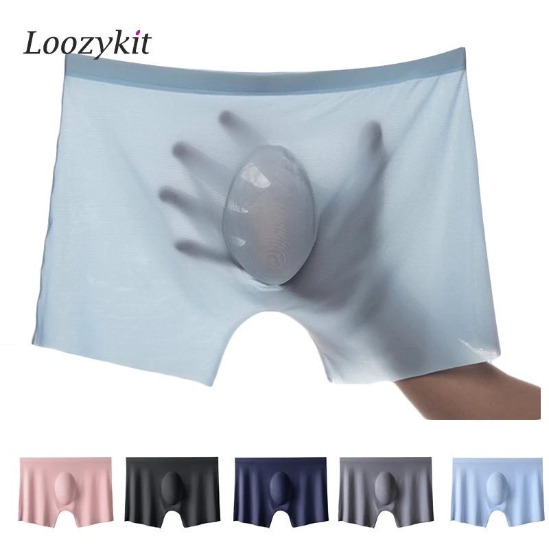 

Летние мужские трусы, сексуальное нижнее белье, мужские шорты, мужские трусы-боксеры, ультратонкие дышащие брифы модели 4XL